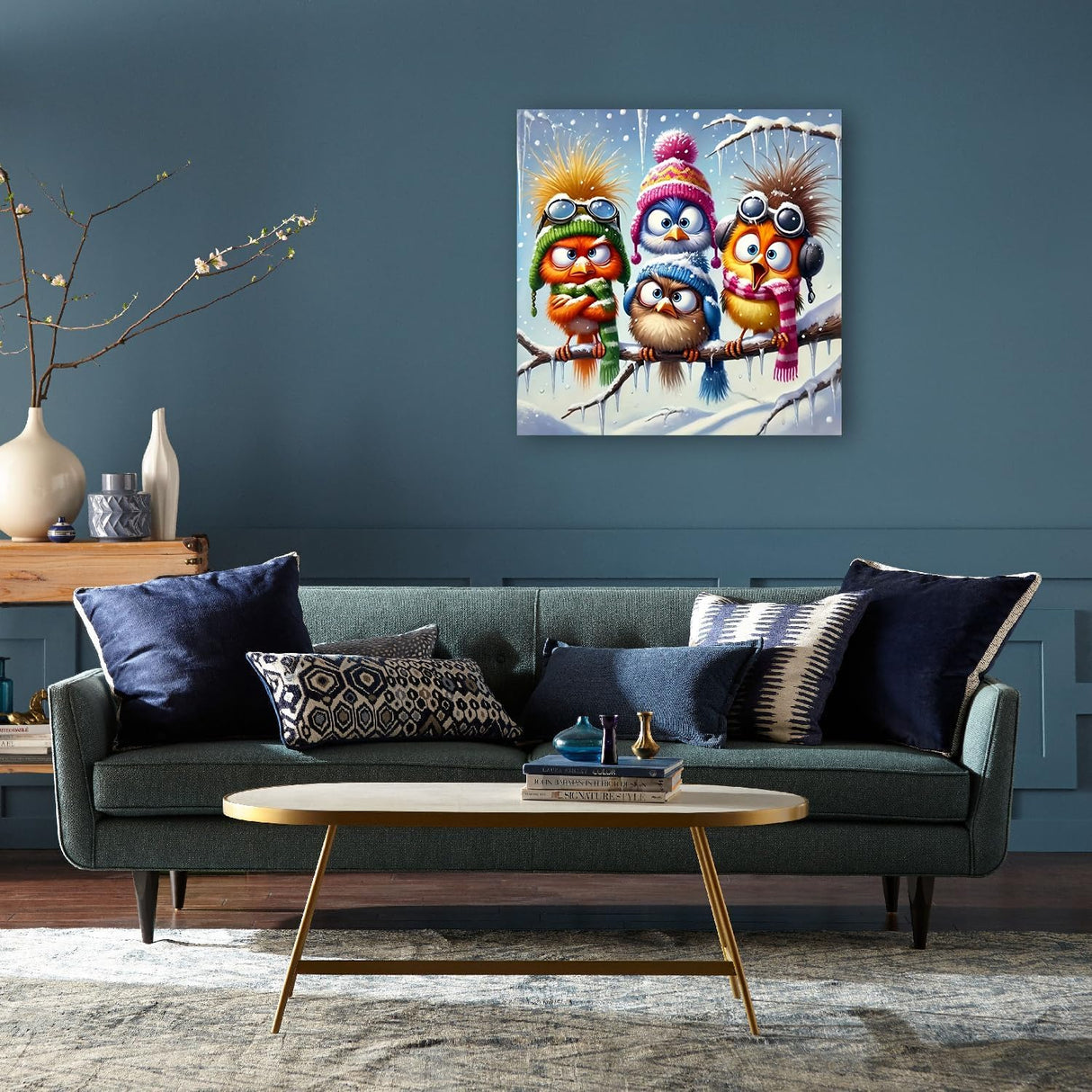 Birds Diamond Art Kits for Adults, 5D Full Round Drill Diamond Painting Kits for Adults Beginners,DIY Diamond Painting Gem Art Kits for Gift Home Wall Decor 14x14inch EIBEILI