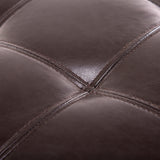 HOMCOM 51" Ottoman Storage Bench, Faux Leather Storage Chest with Lift Top, Tufted Ottoman for Living Room, Entryway, Dark Brown HOMCOM