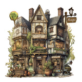 Wooden Puzzles for Adults - Magic Shop Puzzle, Unique Shape Wooden Jigsaw Puzzle for Adults, Fairy Wood Puzzles Adult, Gift for Family, Wall Art Home Decor (M-11.4 * 11.1in- 222 Pieces) Pijesaksa