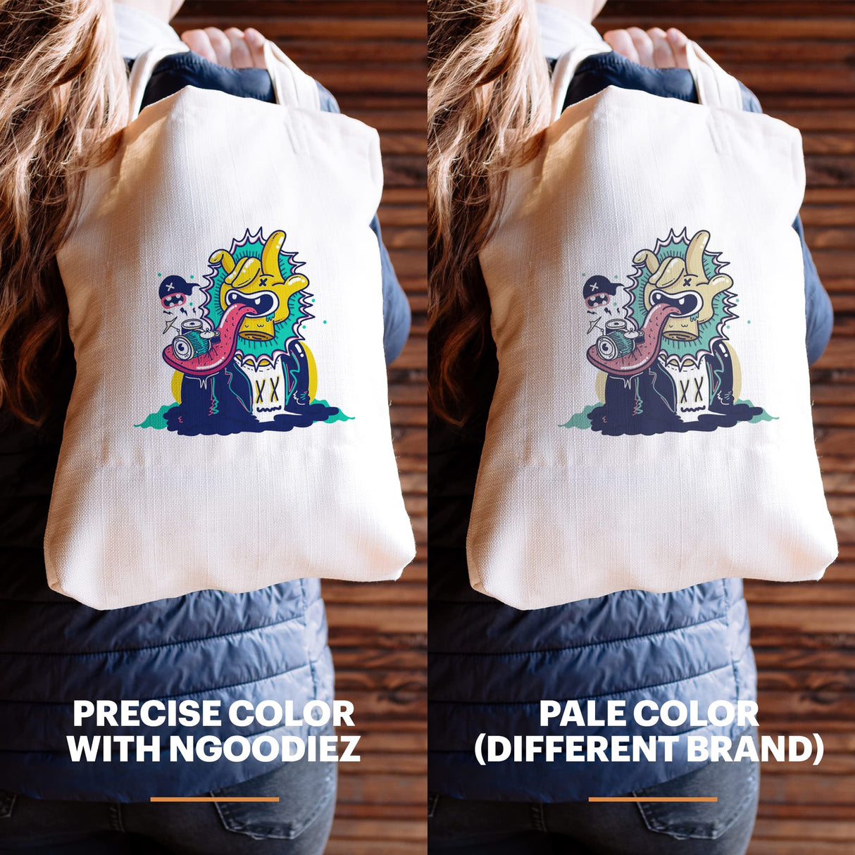 NGOODIEZ Sublimation Paper for Cotton Polyester T Shirt Fabric, Mugs, Wood, Canvas, & More, Paper for Printer Compatible w/Any Inkjet Printer w/Sublimation Ink, 100 A4 Sublimation Paper 8.5 x 11 NGOODIEZ