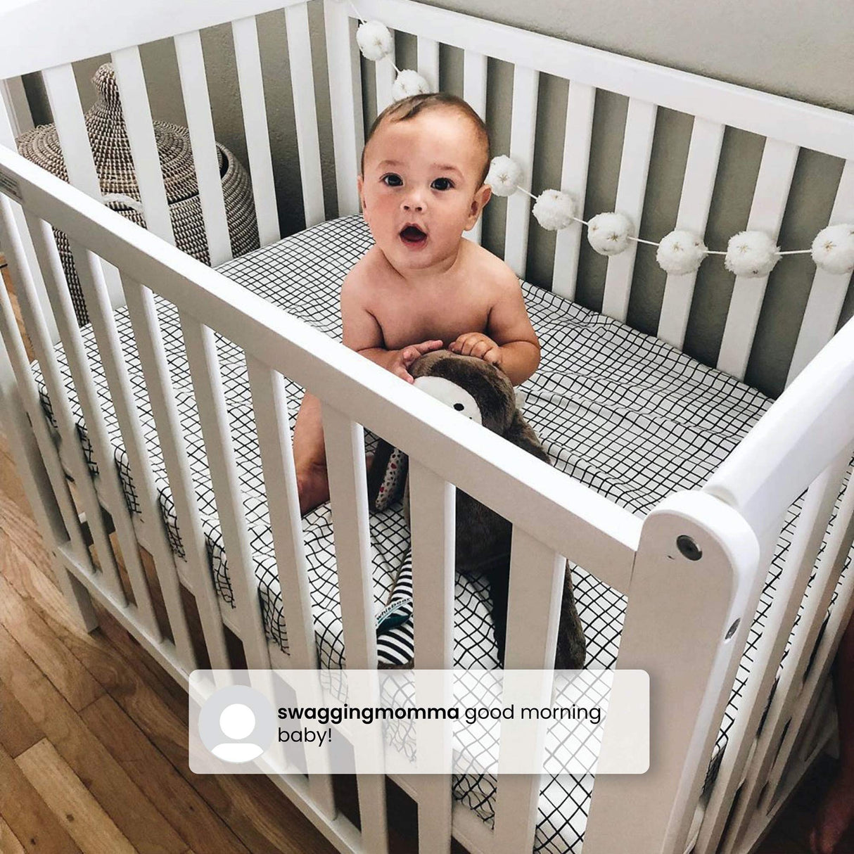 Delta Children Emery Mini Convertible Baby Crib with 2.75-inch Mattress, Grey Delta Children