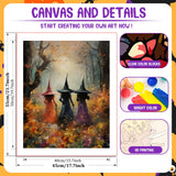 Halloween Paint by Numbers Kit for Adults Beginner, Fall Paint by Number Halloween, Painting by Numbers, Easy DIY Crafts for Gift Home Wall Decor 16x20inch hkejoi