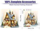 STGLCR Christmas Diamond Art Kits for Adults Beginners, Special Shaped Christmas House Diamond Painting Kits for Adult, 5D DIY Full Drill Diamonds Craft for Adult Gem Arts Gifts, Wall Decor 12" x 12" STGLCR