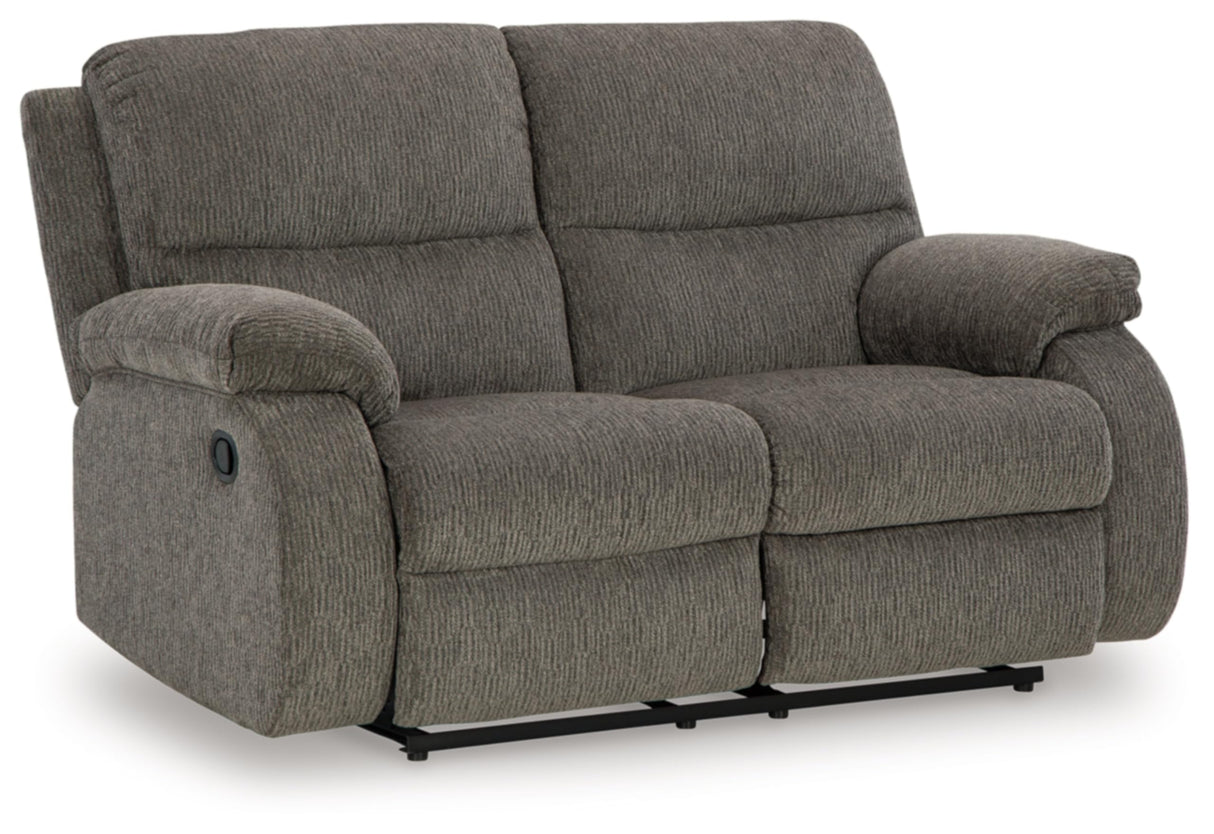 Signature Design by Ashley Scranto Contemporary Manual Reclining Loveseat, Gray Signature Design by Ashley