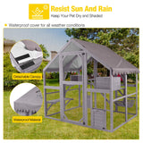 Aivituvin Catio Outdoor Cat Enclosure Large for Multiple Cats Wooden Cat House Outside Cat Condon Cat Run Weatherproof Aivituvin