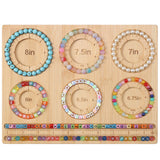Petoysoso Bead Board for Jewelry Making, Bamboo Beading Board for Jewelry Bracelet Making, DIY Bracelet Bead Board Petoysoso