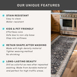 Black Washable 2x3 Entry Rug, Small Rugs for Entryway Kitchen Bathroom Door Mat Indoor Entrance, Non Slip Rubber Backing, Stain & Fade Resistant, Ashen Charcoal Floral Farmhouse Decor Hazo Haus