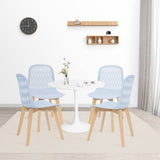 KM Legend Armless Modern Chairs with Wood Legs for Living, Bedroom, Kitchen,Dining,Lounge Waiting Room, Restaurants, Cafes, Set of 4… KM Legend