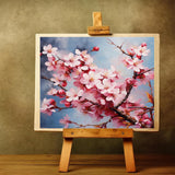 XTXGERL Cherry Blossoms Painting by Numbers DIY Kit Paint by Number Art Design Canvas Flowers Painting by Numbers Painting Kit Home Hobby, 40x50cm No Frame XTXGERL