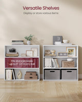 VASAGLE Custos Collection - Bookshelf, 3-Tier Bookcase, Book Shelf, Open Storage Shelf, 9.4 x 31.5 x 32 Inches, for Living Room, Home Office, Dinning Room, Cloud White ULBC173T14 VASAGLE