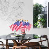 Small American Flags on Stick, 50 Pcs Fourth of July Decorations Outdoor 4''x6'' USA Flag, 4th of July Flags American Flag Small With Wooden Stick,Mini Flags for Outside Patriotic Decor for Yard Patio HOOSUN