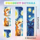 beinkmake 10Pcs Animals and Starry Sky 5D Diamond Art Bookmarks Cute Diamond DIY Painting Bookmarks Rhinestones Beaded Tassel Acrylic Bookmark for Adult Beginner Crafts beinkmake