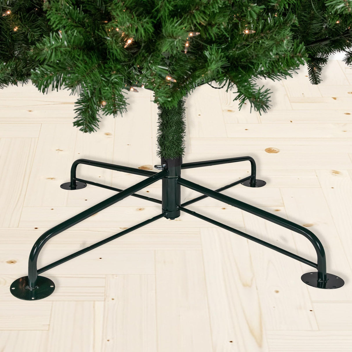Northlight 36" Folding Green Metal Tree Stand for 9'-14' Artificial Trees with 2" Pole Diameter Northlight