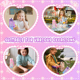 TOUPONS Decorate Your Own Water Bottle Kits Gifts for Girls Ages 4-6-8, DIY Mermaid Unicorn Water Bottle, Fun Kids Arts & Crafts Sticker Toys - 4 5 6 7 8 Year Old Girls Birthday Easter Gifts, 2-Pack TOUPONS