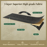 Huuger Dresser for Bedroom, 63 Inch Dresser TV Stand for 55, 65, 70 Inch TV, Long Dresser, Fabric Dresser, TV Stand with 7 Drawers, Dresser for Closet, Clothing, Charcoal Black Wood Grain Print Huuger