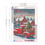 Winter Red Truck Diamond Art Kits for Adults,Merry Christmas Diamond Painting Kits for Beginners,DIY 5D Round Full Drill Diamond Dots Paintings Picture Arts Craft for Home Decor 12 x 16inch ZHUDENGXJL