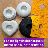 Tea Light Candle Holder Silicone Mold - by Happy Dotting Company - Round Shape - Tealight Candle Molds for Cement Casting - DIY & Creative Projects - Dotting and Mandala Art Happy Dotting Company