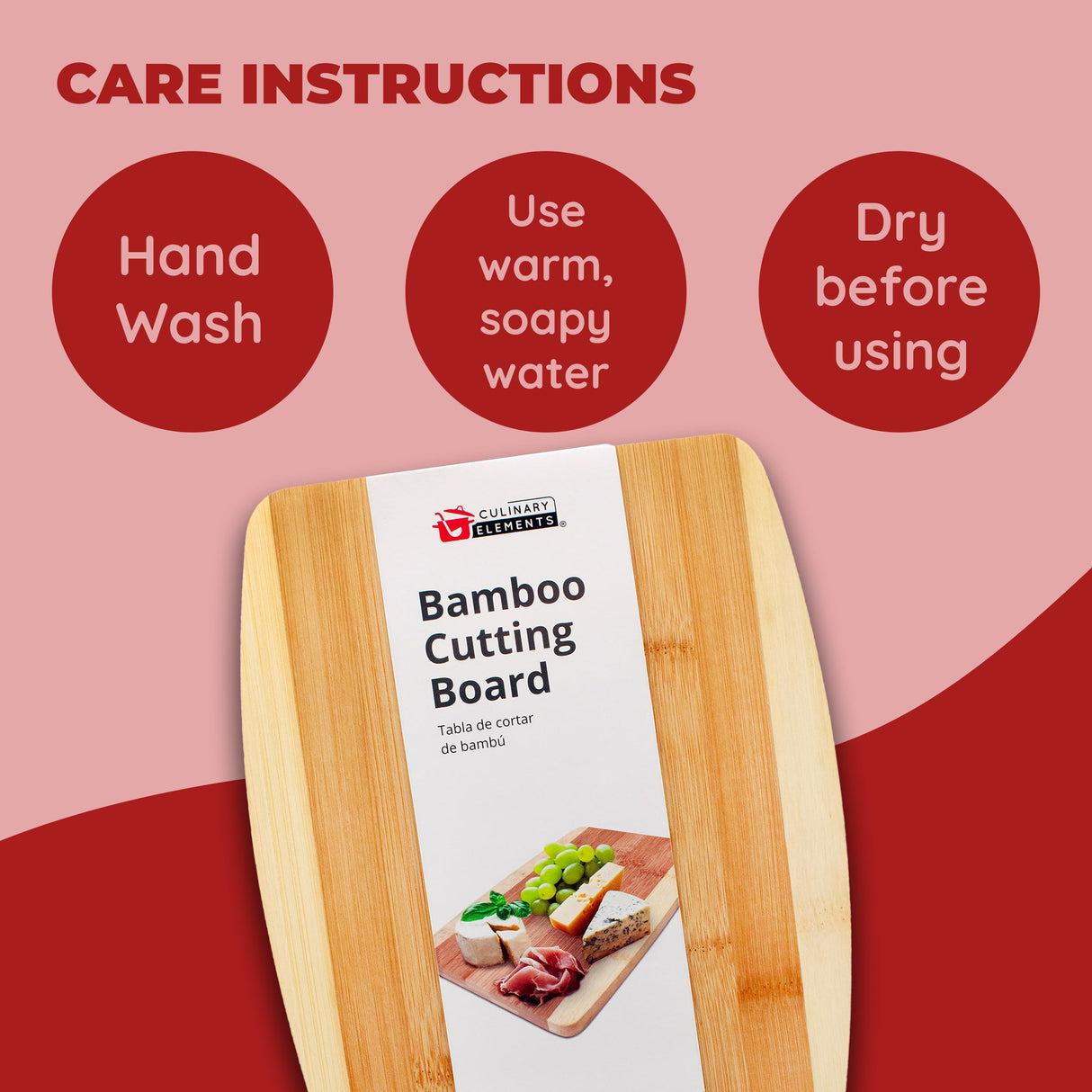 Bamboo Cutting Board, Chopping Board Set: Great for Meal Prep and Serving, Charcuterie, Eco-Friendly Wood Cutting Boards in Assorted Sizes Brite Concepts