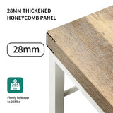 YITAHOME Microwave Stand Bakers Rack w Power Outlet, Coffee Bar Kitchen Freestanding Utility Storage Shelf for Pantry Appliance Spice Pot Pan Organizer w Thickened Counter 6 Hook 39", Oak & White YITAHOME