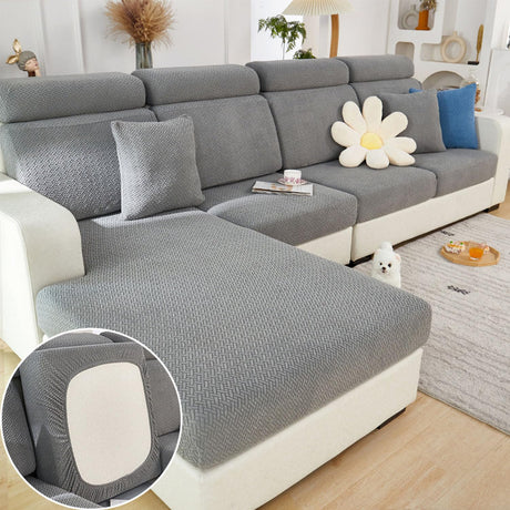Disayu Magic Sofa Covers Couch Covers 2024 New Couch Cushion Covers Universal Sofa Covers Washable Stretch Slipcovers for Sectional Sofa (Texture Gray,Large Single Seat Cover) Disayu