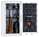 Kodiak Home Gun Safe for Rifles & Pistols | KGX6736W by Rhino Metals with New SafeX Security System | 46 Long Guns & 8 Pistol Pockets | 60 Minute Fire Protection | Gloss White Finish | 690lbs Kodiak