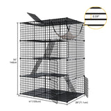DWVO 4 Tier Large Cat Cage Indoor Enclosure, Kennels DIY Cat Playpen Catio Kitten Cage with Large Hammock for 1-3 Cats DWVO