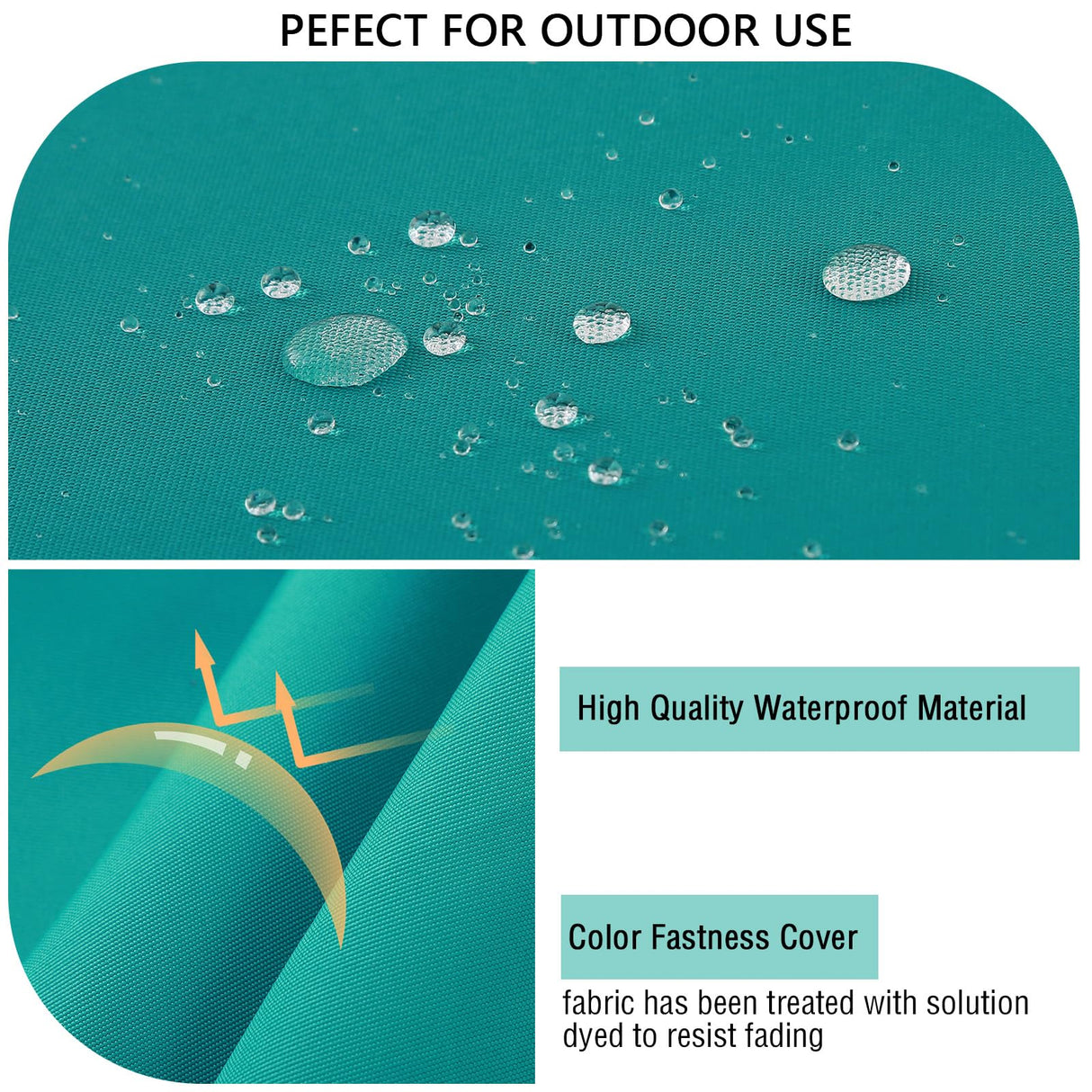 idee-home Outdoor Chair Cushions Set of 2, Outdoor Seat Cushions 19x19 Waterproof, Patio Chair Cushion Color Fastness with Ties Patio Furniture Garden Sofa Couch Pads idee-home