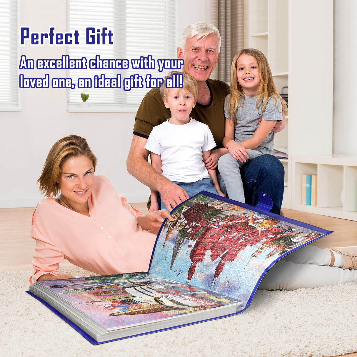 HXMARS Puzzle Storage Folder for 1000-Pieces: Large Capacity Jigsaw Puzzles Organizer Portable with 20 Pockets, Dustproof & Protective Puzzle Accessory HXMARS