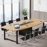 Tribesigns 8FT Conference Table, 94.5L x 47.2W inch Large Meeting Table, Modern Rectangular Seminar Table for Office Meeting Conference Room, Metal Frame Tribesigns