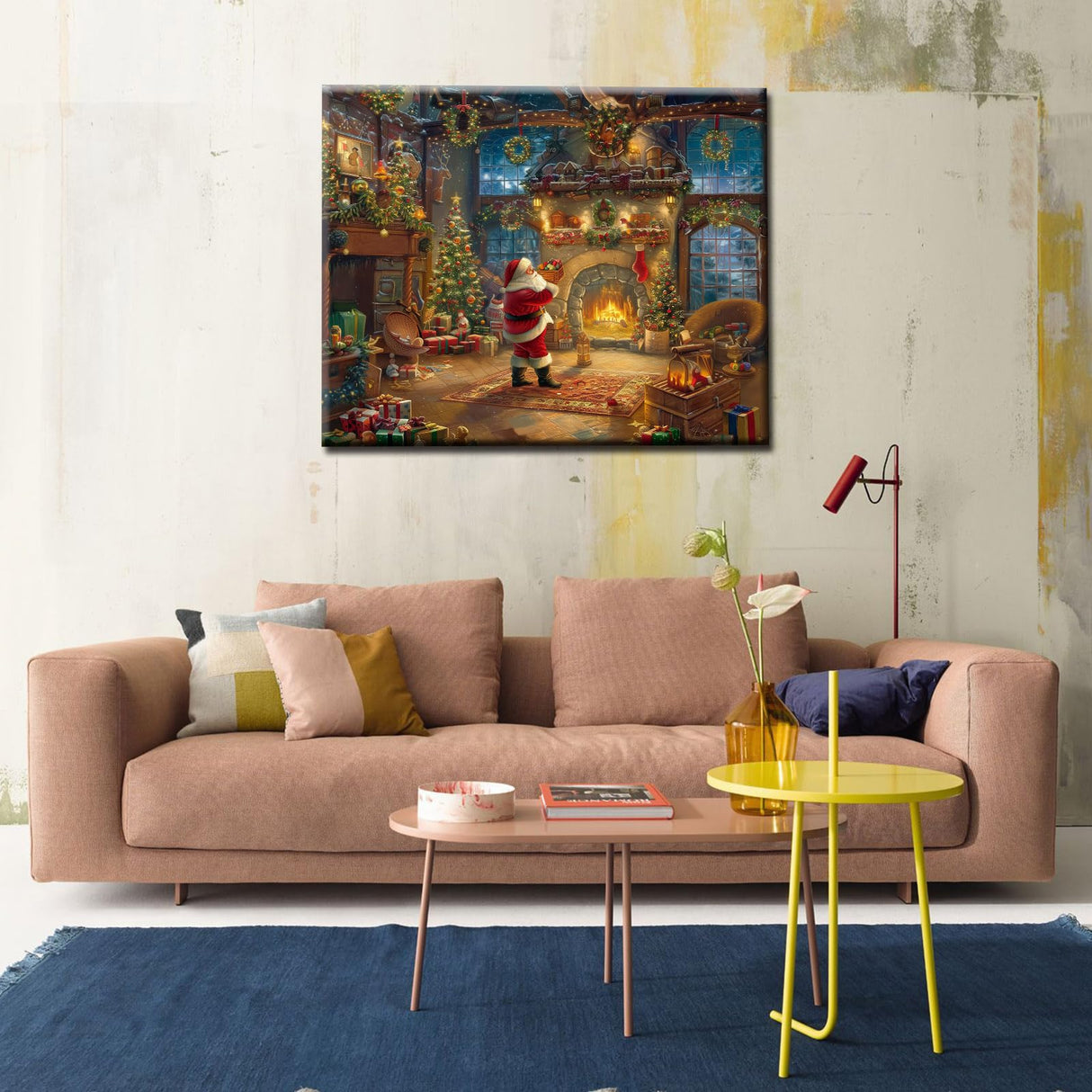 Tucocoo Happy Christmas Paint by Number for Adults Canvas Christmas Celebration Party Painting Kit Include Acrylic Paints&Paintbrush,Christmas Gnome Art Home Wall Decor16x20inch No Frame Tucocoo