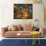 Tucocoo Happy Christmas Paint by Number for Adults Canvas Christmas Celebration Party Painting Kit Include Acrylic Paints&Paintbrush,Christmas Gnome Art Home Wall Decor16x20inch No Frame Tucocoo