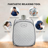 VIVOHOME Portable Personal Steam Sauna Spa with 1.8L 800 Watt Steam Generator, Foldable Chair, Home Sauna Spa Tent for Detox Relaxation, Silver Gray VIVOHOME