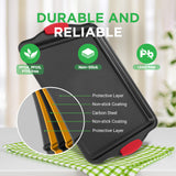 NutriChef 3-Piece Nonstick Kitchen Oven Baking Pans - Premium & Stylish Non-Stick Steel, Commercial Grade Restaurant Quality Metal Bakeware with Red Silicone Handles - Easy to Clean, NCSBS3S NutriChef