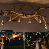 Solar Outdoor String Lights, 20Ft Vintage Rope Hemp Solar Patio Lights, Waterproof Warm White Solar Powered String Lights With 8 Modes 16 Shatterproof Bulbs for Garden Fence Stairs Balcony Café Bistro Jnaurb