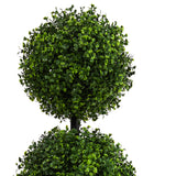 Nearly Natural 3ft. Artificial Triple Ball Boxwood Topiary Tree (Indoor/Outdoor) T2021, Green Nearly Natural