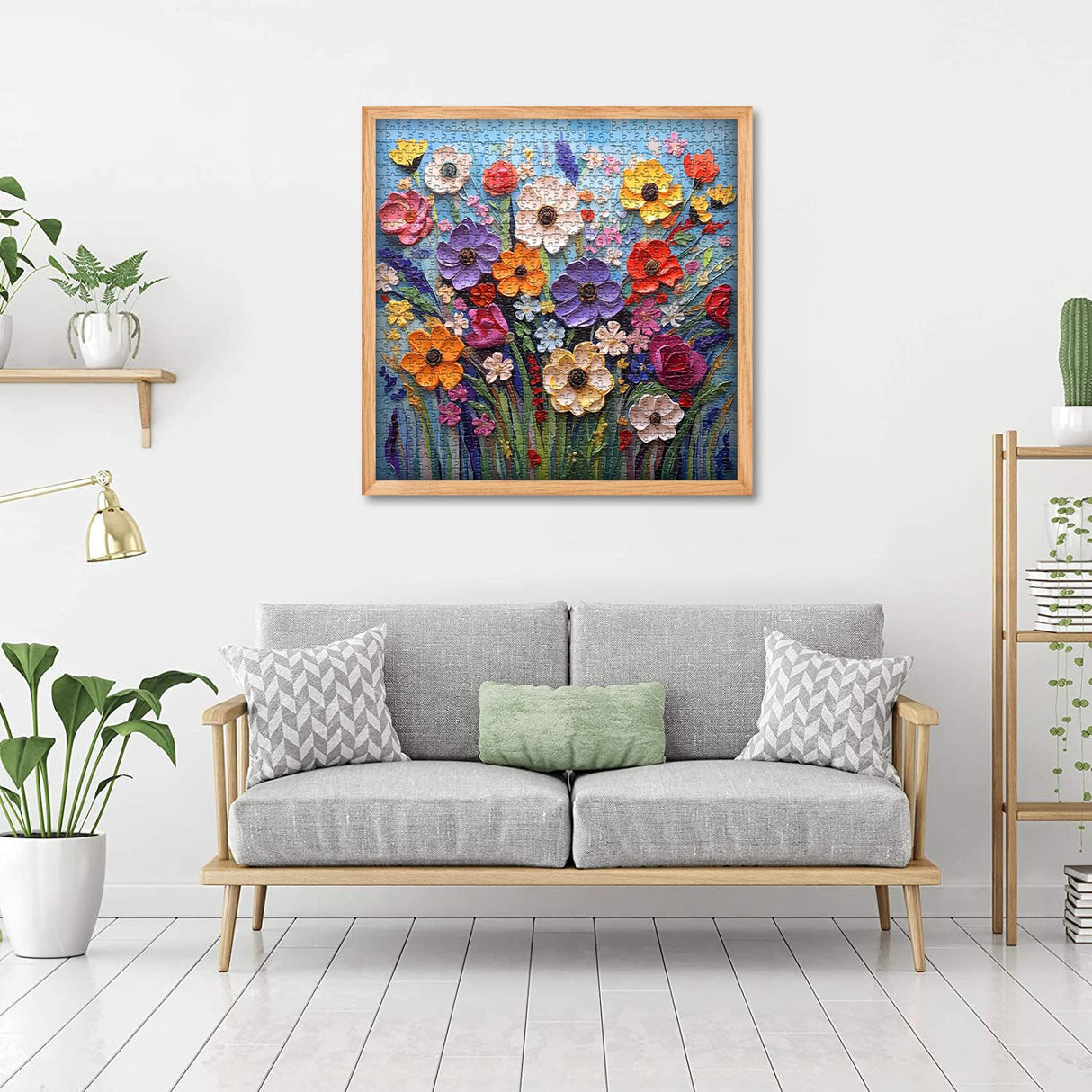 PICKFORU Colorful Flower Puzzles for Adults 1000 Pieces, Unique Floral Mosaic Puzzles Art Painting, Spring Garden Plant Puzzles, Impossible Hard Challenging Puzzle PICKFORU
