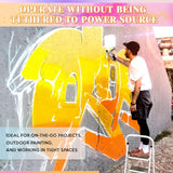 Airbrush Sets Air Brush Kit With Air Compressor Nail Paint Wireless Air Brush for Barber, Nail Art, Cake Decor, Makeup, Model Painting (Silver black) crpen