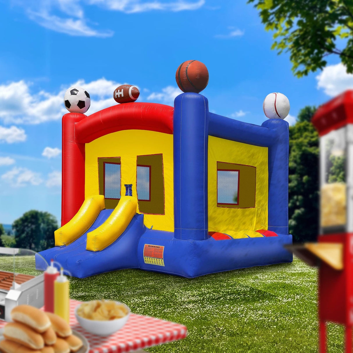 Cloud 9 Commercial Grade Sports Bounce House with Blower - 100% PVC 17' x 13' Inflatable Bouncer Cloud 9