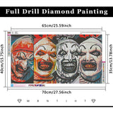 MBNTJHT Halloween Large Diamond Art Kits for Adults Beginner,Horror Clown 5D Full Round Drill Diamond Painting Kits for Adult, Large DIY Gem Art Painting Kit for Holiday Gifts 16x28 Inch. MBNTJHT