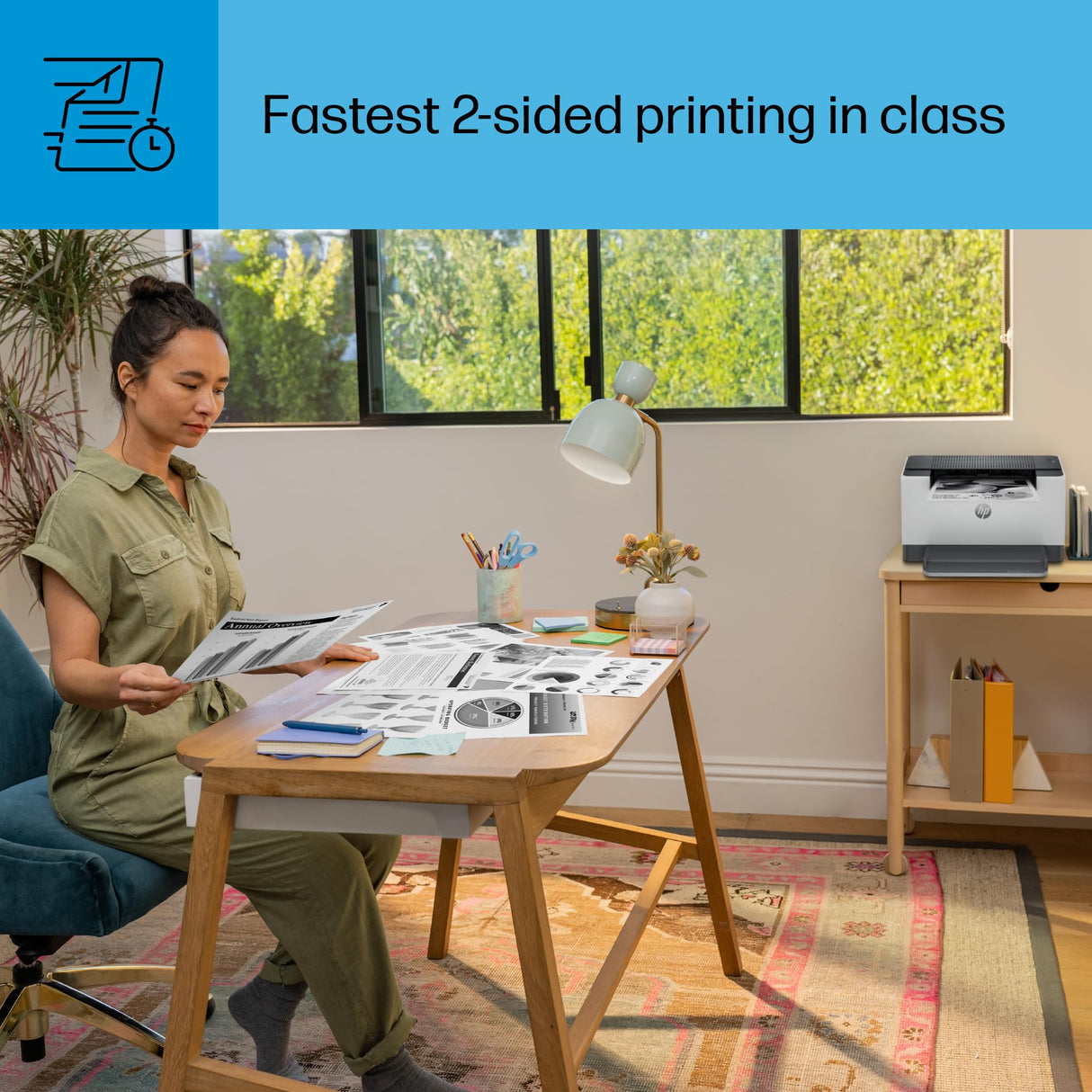 HP Laserjet M209d Laser Printer, Black and White, Automatic Duplex, USB Cable Included, Best for Home Office (8J9L0F) HP