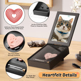 Grarry Pet Memorial Shadow Box with Paw Print Impression Kit Keepsake, 4”X6” Dog Cat Picture Frame, DIY Pawprint Clay Ornament Gift, Acrylic Loss of Dogs Sympathy Gifts with Hair Bottle for Pets Lover Grarry