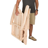 Shine Company Marina Adirondack Chair, Back & Seat Pre-Assembled, Natural Shine Company