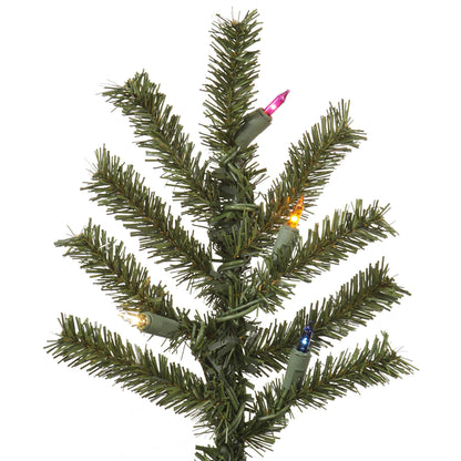 Vickerman 6' Natural Alpine Unlit Christmas Tree - Traditional Deep Green - 657 PVC Tips - Flat Metal Stand - Seasonal Indoor Home Decor - Unlit Alpine Tree