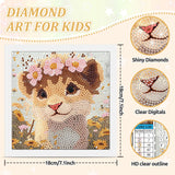 SENQAO Lion Diamond Art Kit for Adults with Frame Art and Crafts for Adults Ages 6-8 -10-12 Easy to DIY Diamond Art for Adults and Adult Beginners Home Wall Decoration 7.1x7.1inch SENQAO