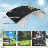 uHousDeco Patio Umbrella Cover - Outdoor Umbrella Cover for 7.5ft 8ft 9ft 10ft 11ft Waterproof 420D Oxford Folding Rod (Black) uHousDeco