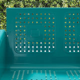 Crosley Furniture CO1024-TU Bates Retro Metal Outdoor Loveseat Glider, Turquoise Gloss Crosley Furniture