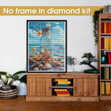 Bimkole 5D Diamond Art Kits for Adults Shell, Full Drill DIY Rhinestone Embroidery Set Paint with Diamonds Art Bottle on The Beach by Number Kits Cross Stitch Home Wall Craft Decoration 12x16 Inch Bimkole