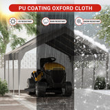 13x20FT Heavy Duty Carport Canopy Portable Garage Shelter, Waterproof & UV Protected for Party Tent, Outdoor Car Storage, Durable Vehicle Protection Shed PeakPursuit
