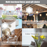 4Pack 8inch Sublimation Wind Spinner Blanks 3D Aluminum Metal Wind Sculpture Kinetic Spinners for Yard and Garden Indoor Art Ornaments Hanging Decoration (Hexagon) WindMage