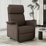 OKUP Power Lift Recliner Chair with Massage and Heat for Elderly, Electric Recliner Chairs for Adults with Side Pocket Remote Control, Infinite Position, Fabric (Brown) OKUP